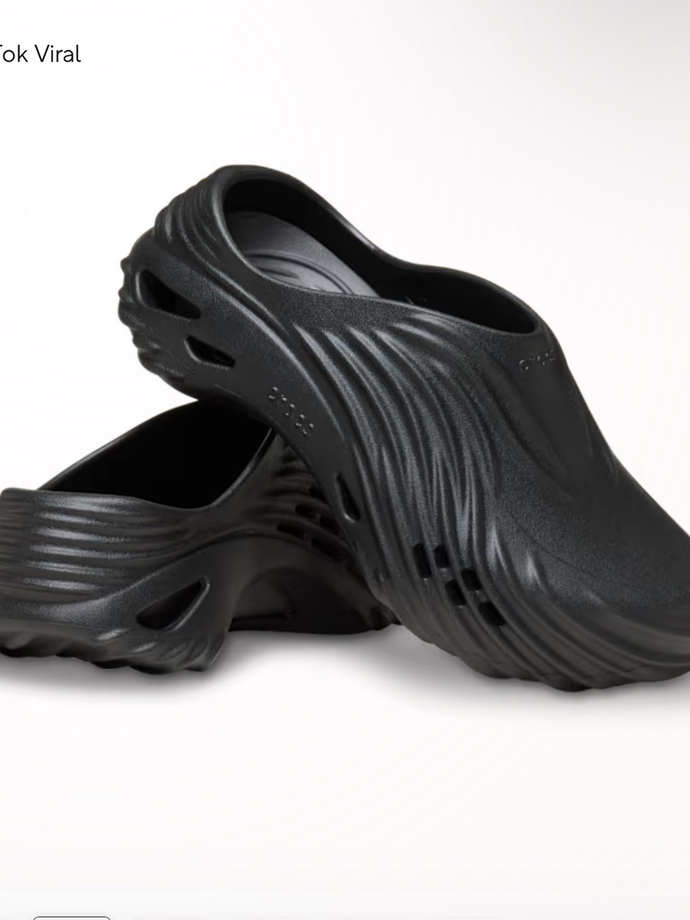 CROCS Men's/Unisex Black Wave Slip-On Clog